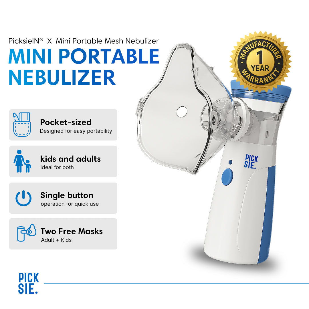 PicksieIN® Mini Portable Mesh Nebulizer